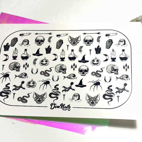 Halloween Nagelabziehbilder | Vegan | Tierversuchsfrei | 10er-frei