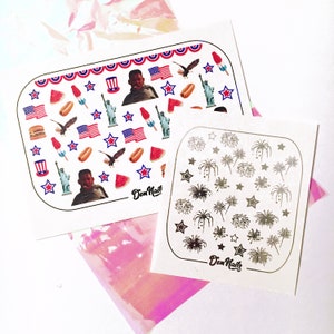 4th of July Nail Decals | Vegan | Cruelty-free | 10-free