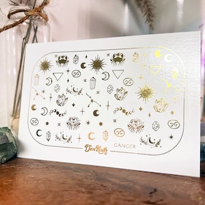 Cancer Zodiac Nail Decals | Vegan | Cruelty-free | 10-free