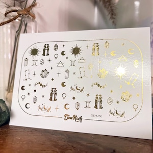 Gemini Zodiac Nail Decals | Vegan | Cruelty-free | 10-free
