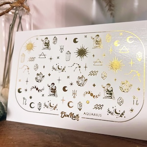 Aquarius Zodiac Nail Decals | Vegan | Cruelty-free | 10-free