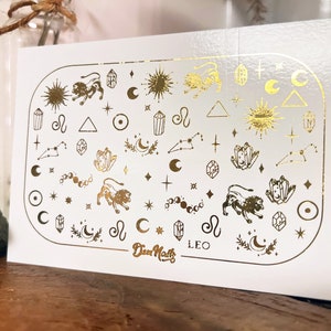 Leo Zodiac Nail Decals | Vegan | Cruelty-free | 10-free