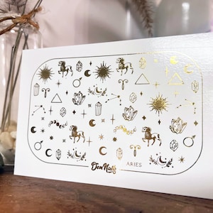 Aries Zodiac Nail Decals | Vegan | Cruelty-free | 10-free