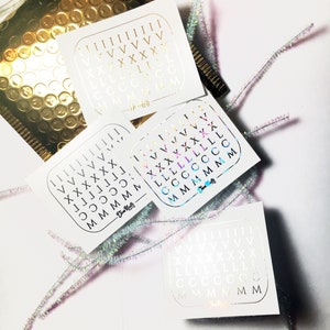 Roman Numeral Nail Decals | Vegan | Cruelty-free | 10-free