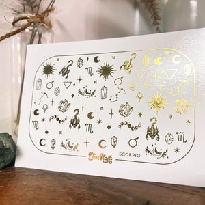 Scorpio Zodiac Nail Decals | Vegan | Cruelty-free | 10-free