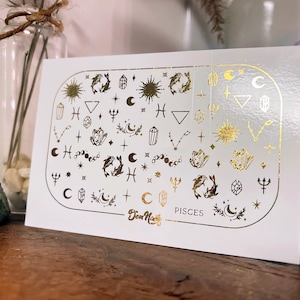 Pisces Zodiac Nail Decals | Vegan | Cruelty-free | 10-free