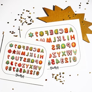 Sugar Cookie Alphabet Nail Decals | Vegan | Cruelty-free | 10-free