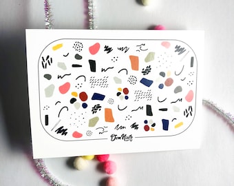 Abstracte vorm Nagel stickers | Vegan | Wreedheidsvrij | 10-vrij