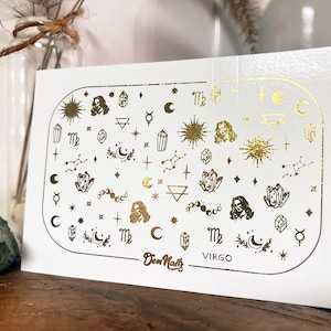 Virgo Zodiac Nail Decals | Vegan | Cruelty-free | 10-free