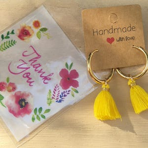 Interchangeable tassel hoop earrings