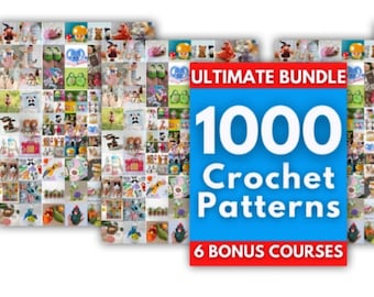 Pack tutoriels au crochet 1000 modèles promo