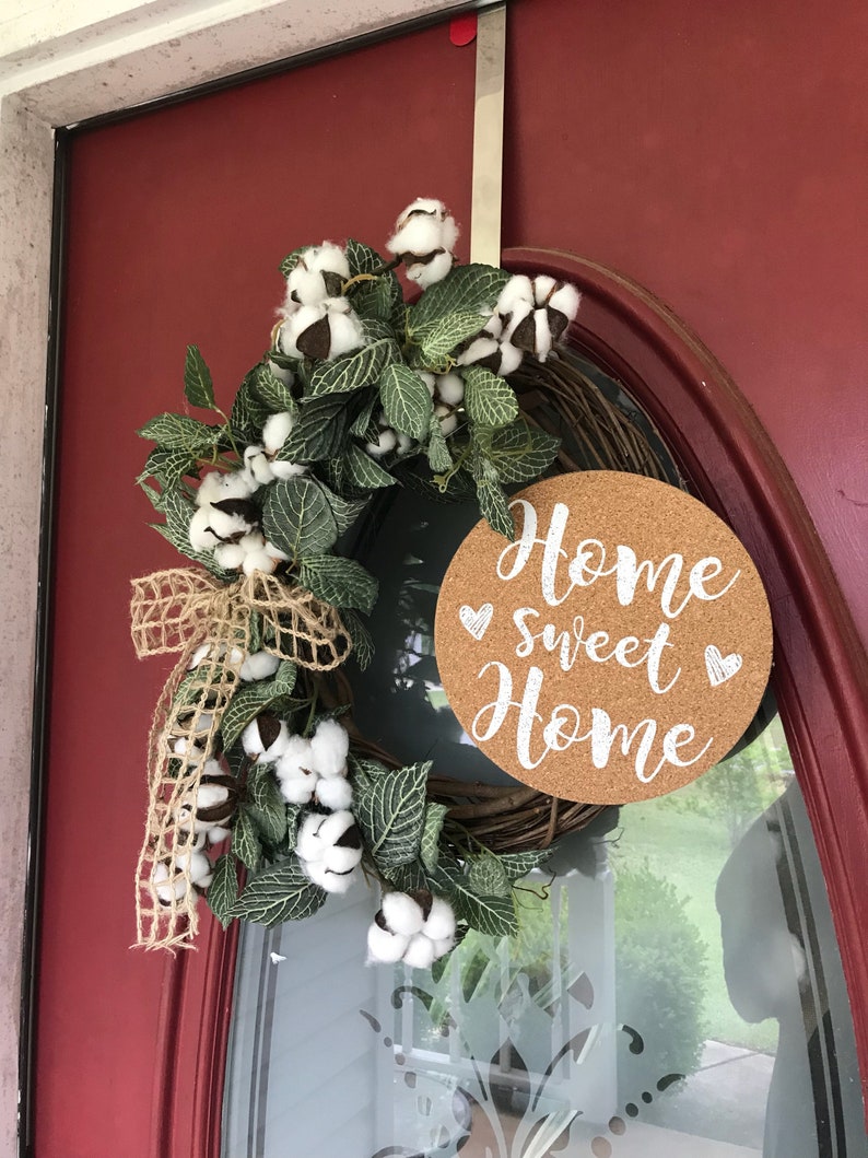 Rustic grapevine wreath perfect for any door