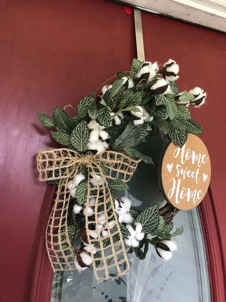 Rustic grapevine wreath perfect for any door
