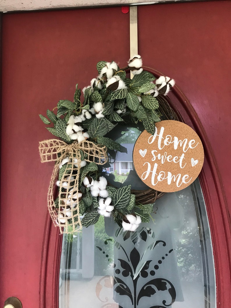 Rustic grapevine wreath perfect for any door