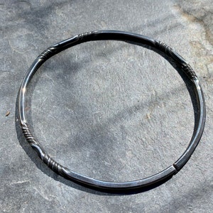 Hand forged stainless steel Celtic Twist stacking bracelet
