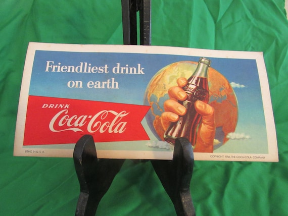 Lot of 3 VINTAGE 1956 COCA COLA /"Friendliest drink on Earth/" INK BLOTTER/'S