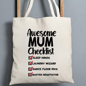 Mama Bag, Mum Tote Bag, Mother’s Day Gift, Retro Style Bag, Reusable Cotton Tote Bag, Shopping Bag, Mum Gift, Birthday Gift For Wife, Mama
