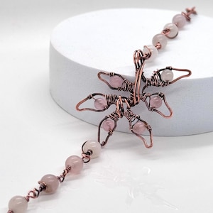 Wire Wrapped Bracelet, Simple Leaf Copper Brac, Copper anniversary Gift, Minimalistic Bracelet, Gemstone Copper Jewellery, Delicate Bracelet