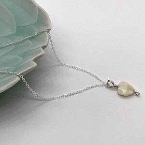 Sterling Silver Pearl Necklace, Heart Shaped Pearl Necklace, Bridal Necklace, Jewellery For Wedding, Mother Of The Bride Necklace, Pearl