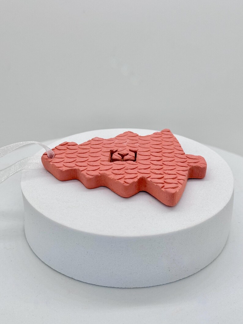 Air Dry Clay Ornament, Initial Clay Ornament, New House Xmas Decoration