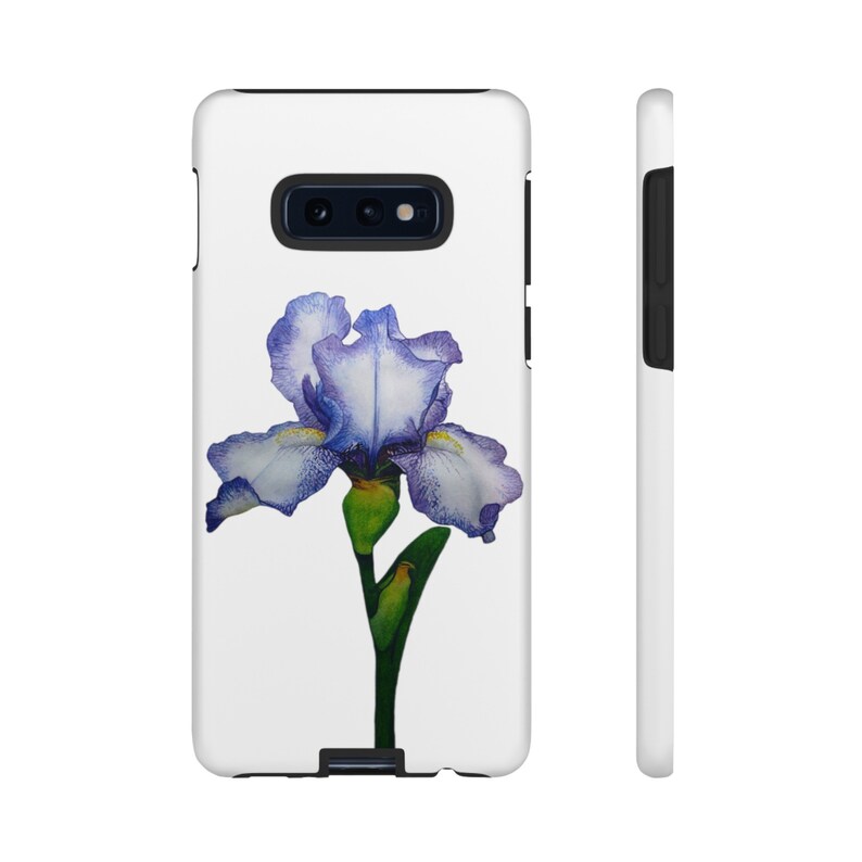 Iris Blumen Handyhülle, Botanische Aquarellkunst, Dual Layer Schutz Bild 6