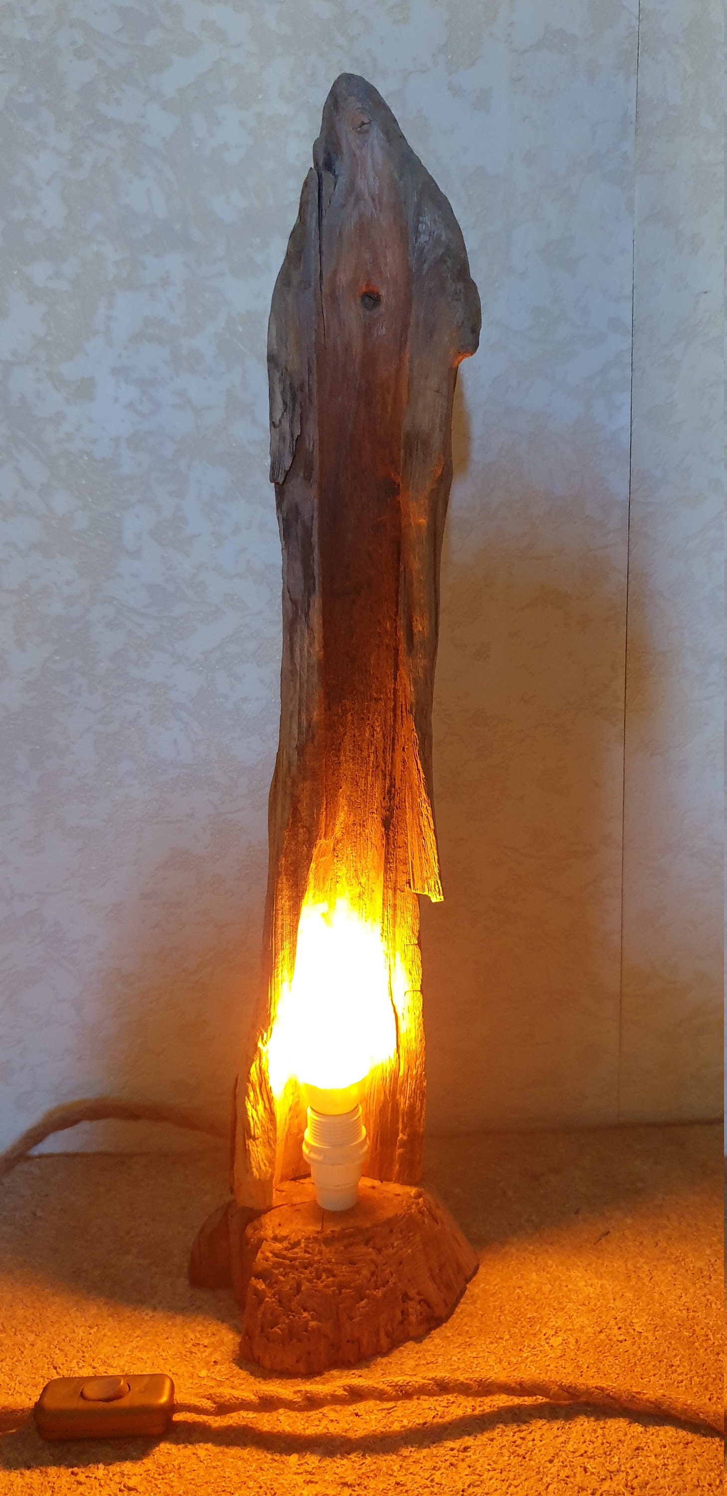 Lampe Déco en Bois Flotté