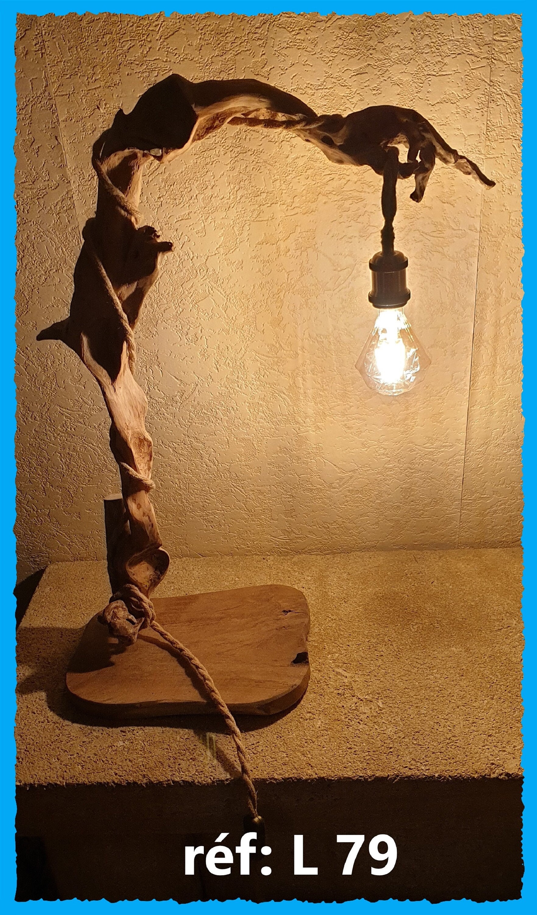 Lampe Déco en Bois Flotté
