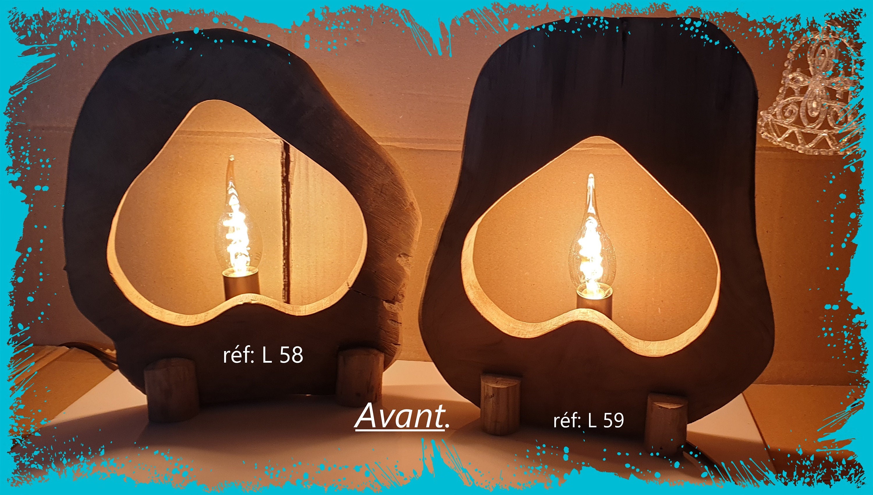 Lampe Déco en Bois Flotté