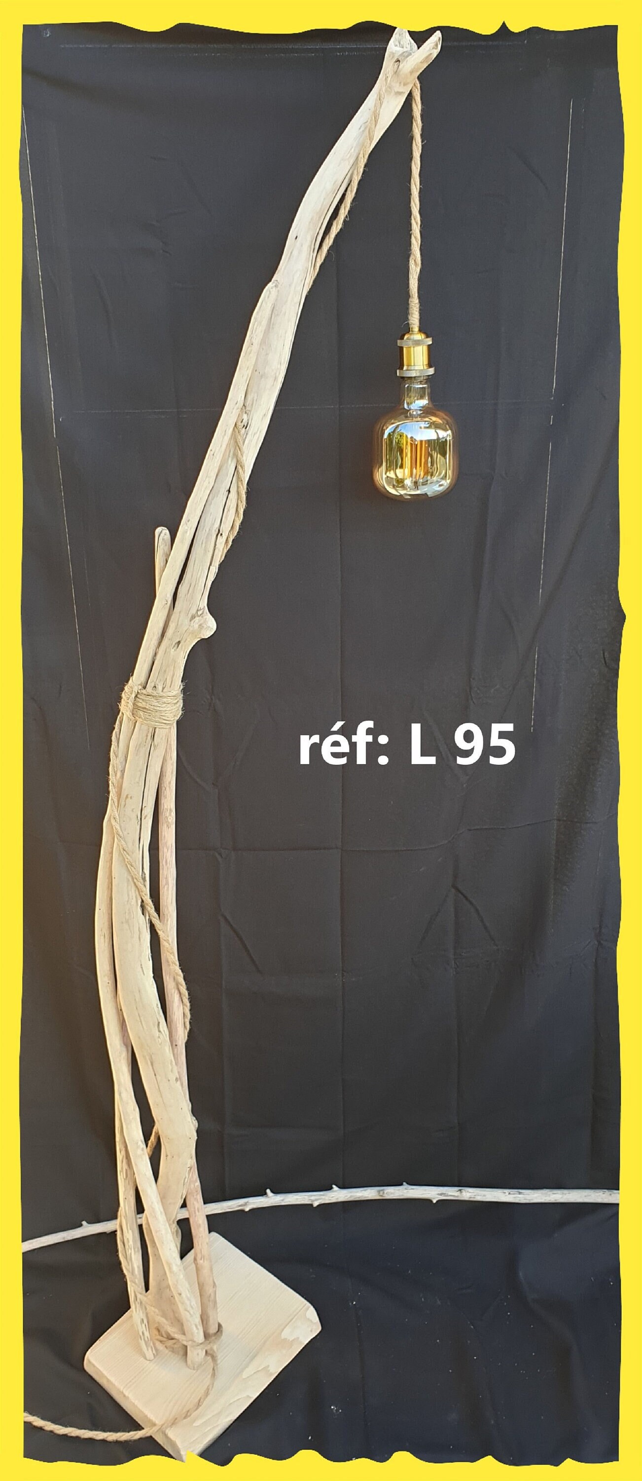 Lampadaire en Bois Flotté