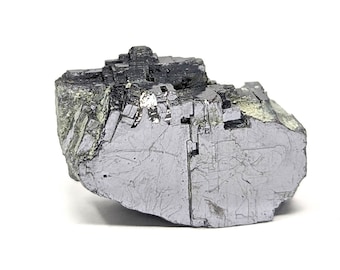 Ejemplar de cristal de galena búlgara, minerales pesados, 3,2 x 1,2 x 1,8 cm