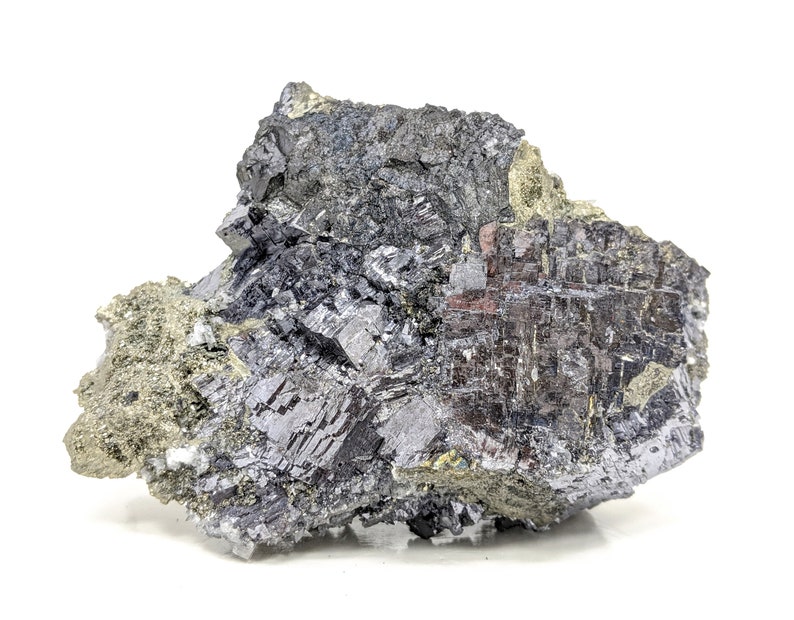 1.4 lbs Large Cabinet Metallic Galena with Pyrite and Calcite 10.1 x 4.5 x 6.8 cm