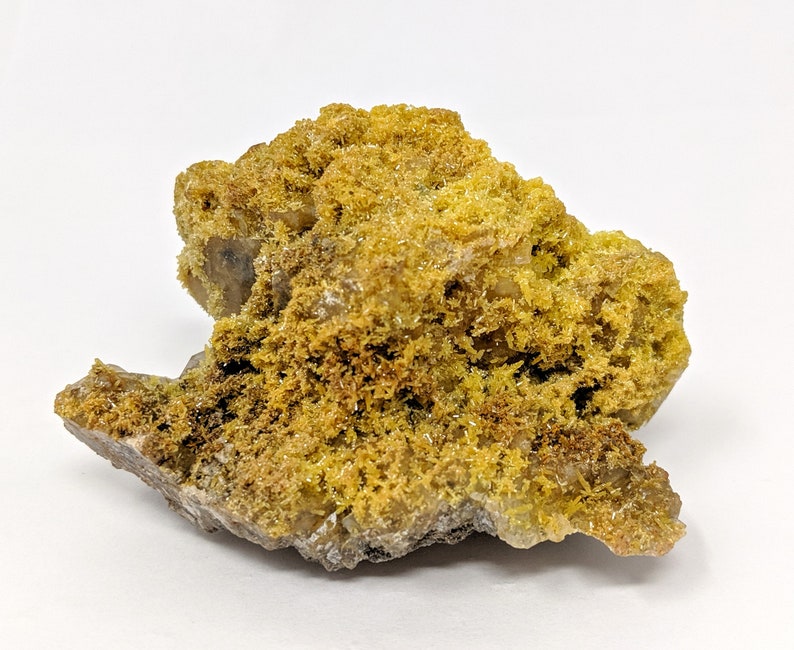 Yellow Mimetite Crystals  Miniature  Mexican Mineral image 0