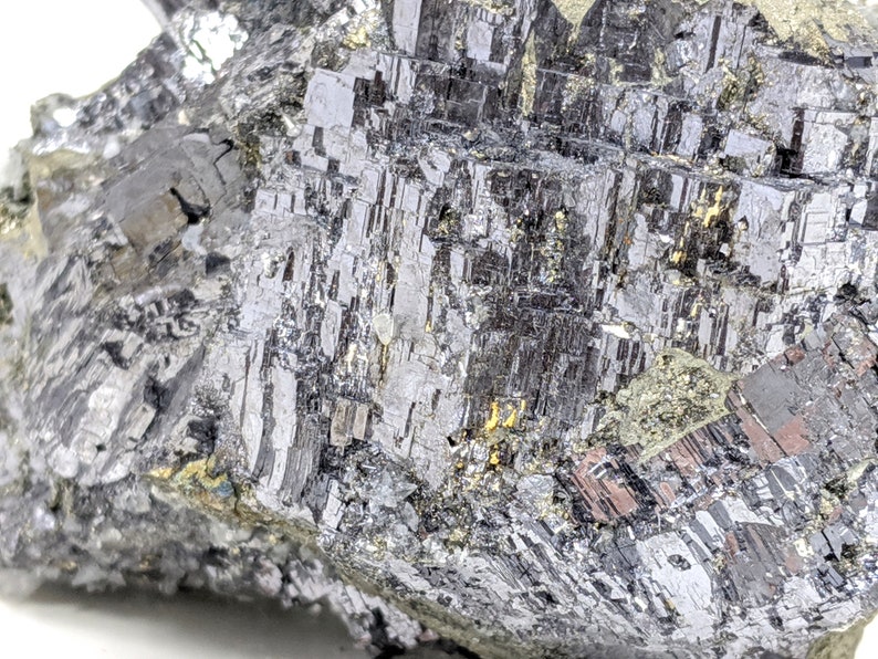 1.4 lbs Large Cabinet Metallic Galena with Pyrite and Calcite 10.1 x 4.5 x 6.8 cm