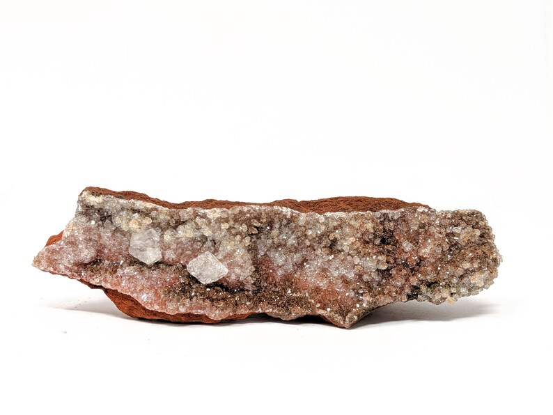 Calcite Crystals on Limonite  Large Cabinet  Mexican Mineral image 0
