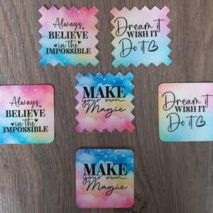 Stickers Motivational quotes Rainbow, 6 pieces