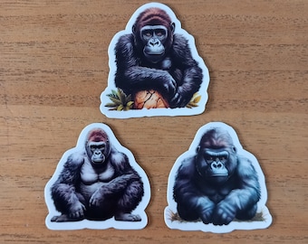 Stickers gorilla, 3 pieces