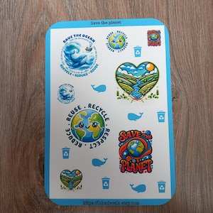 Save the planet stickersheet