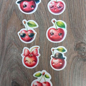 Cute cherry, 7 stickers