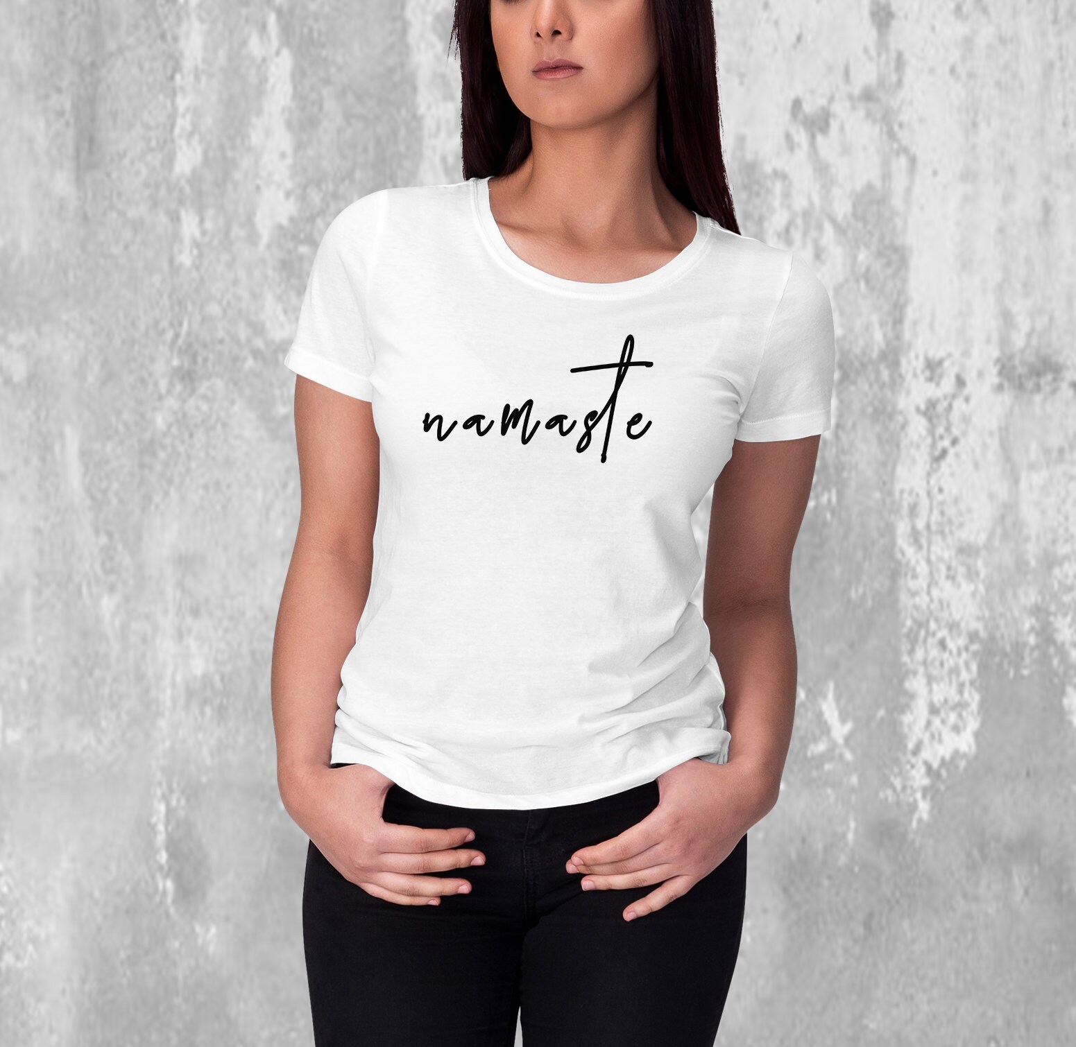 NAMASTE Tee Women Yoga Shirt Yoga Teacher Gift Womens Workout Etsy