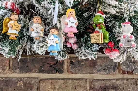 Personalised Family christmas//xmas decoration CUTE ANGEL