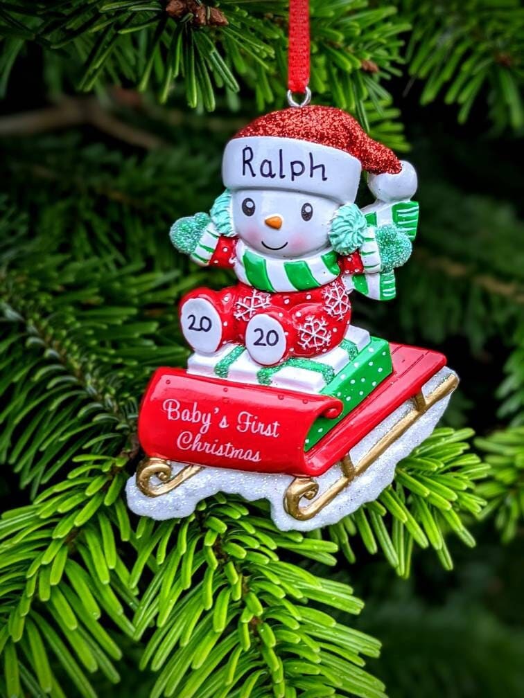 Personalised Baby's First Christmas Tree Decoration 1st Etsy Singapore