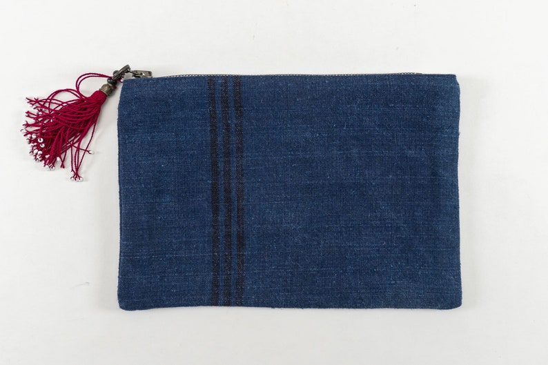 Pouches & Coin Purses: Handwoven antique and vintage hemp image 3