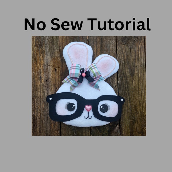 Easter Bunny with Glasses Wreath Attachment Video Tutorial, Wreath Attachment How to Video, Girl Bunny DIY Door Hanger, Home Decor Tutorial