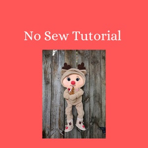 Reindeer Kid Wreath Attachment Tutorial, No Sew Christmas Wreath Attachment Tutorial, Reindeer Wreath Embellishment, Wreath Enhancement