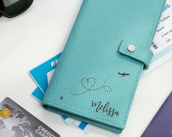 Personalized Leather Passport Holder: Travel Wallet, Document Organizer