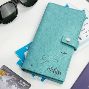 Personalized passport holder Leather travel wallet women cute Passport cover Travel document holder Passport wallet Travel gift for her