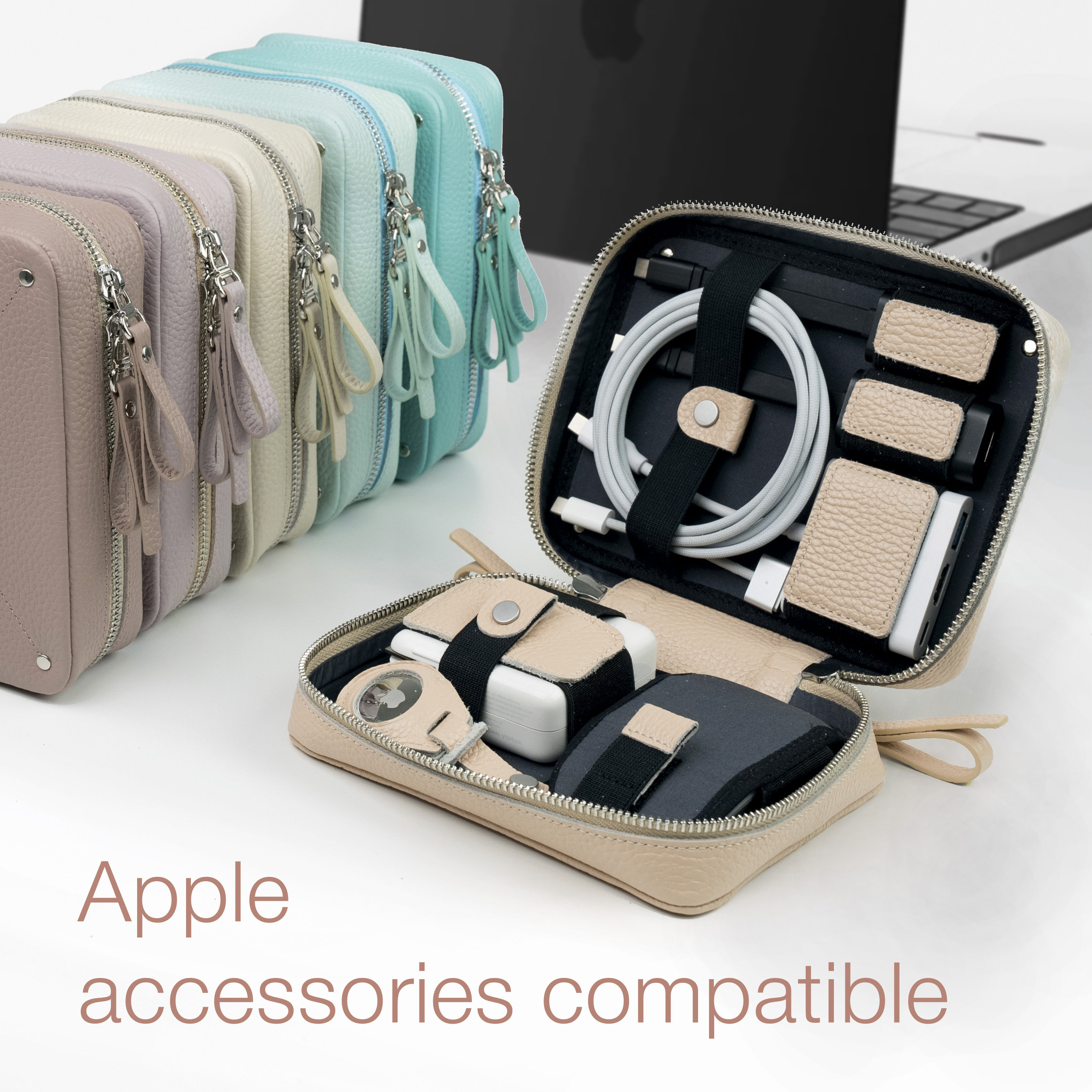 Tech Organizer Travel Case 2-Pack Mini Neoprene Pouches