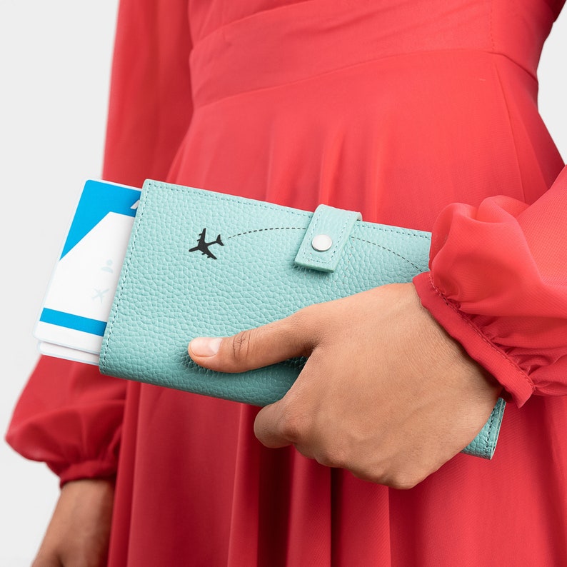 personalized leather travel wallet for women, travel document holder, passport holder, passport wallet, passport wallet for woman, passport holder for woman, travel document wallet