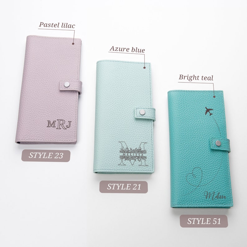 Personalized Leather wallet for women, Travel passport holder, cute Passport cover, Travel document holder, Passport wallet, Travel gift for her