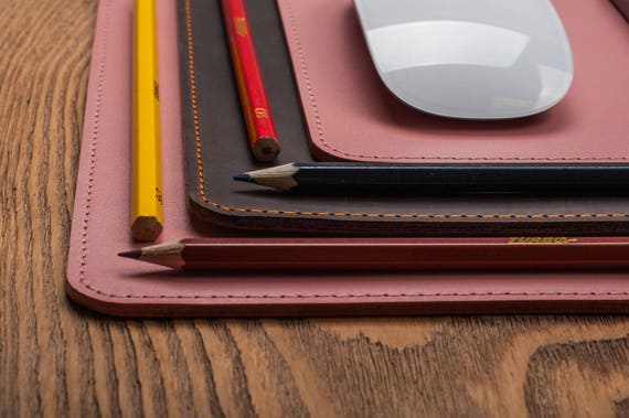 Leather Desk Mat Leather Desk Blotter Leather Desk Pad Desk Etsy
